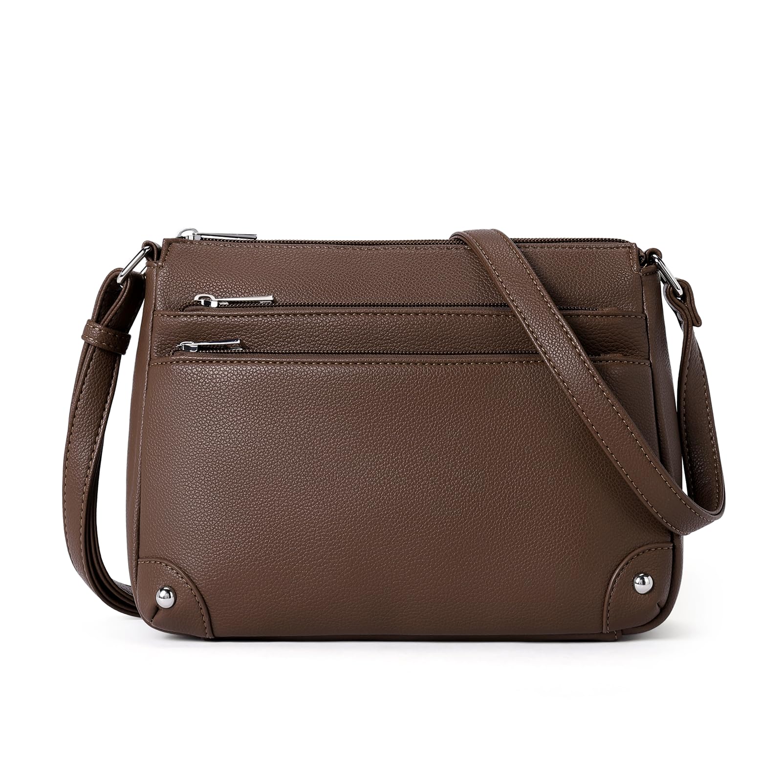 Crossbody Bags for Women, Medium Purses with Multi Zipper Pocket