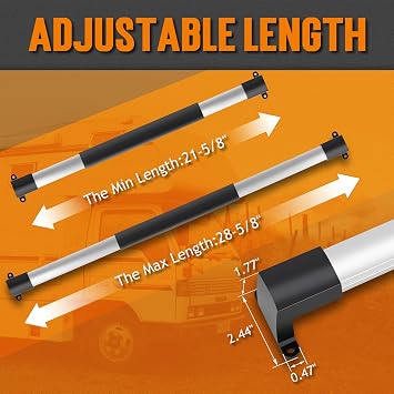 TONDA RV Screen Door Handle, RV Door Handle Grab Bar for Travel Trailer Camper Motorhome, Adjustable from 21-5/8 Inch to 28-5/8 Inch