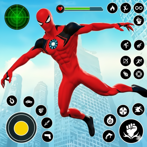 Echter fliegender Roboterheld 3D-Kampf – Super-Rettungsseilheld-Spiel für Kinder