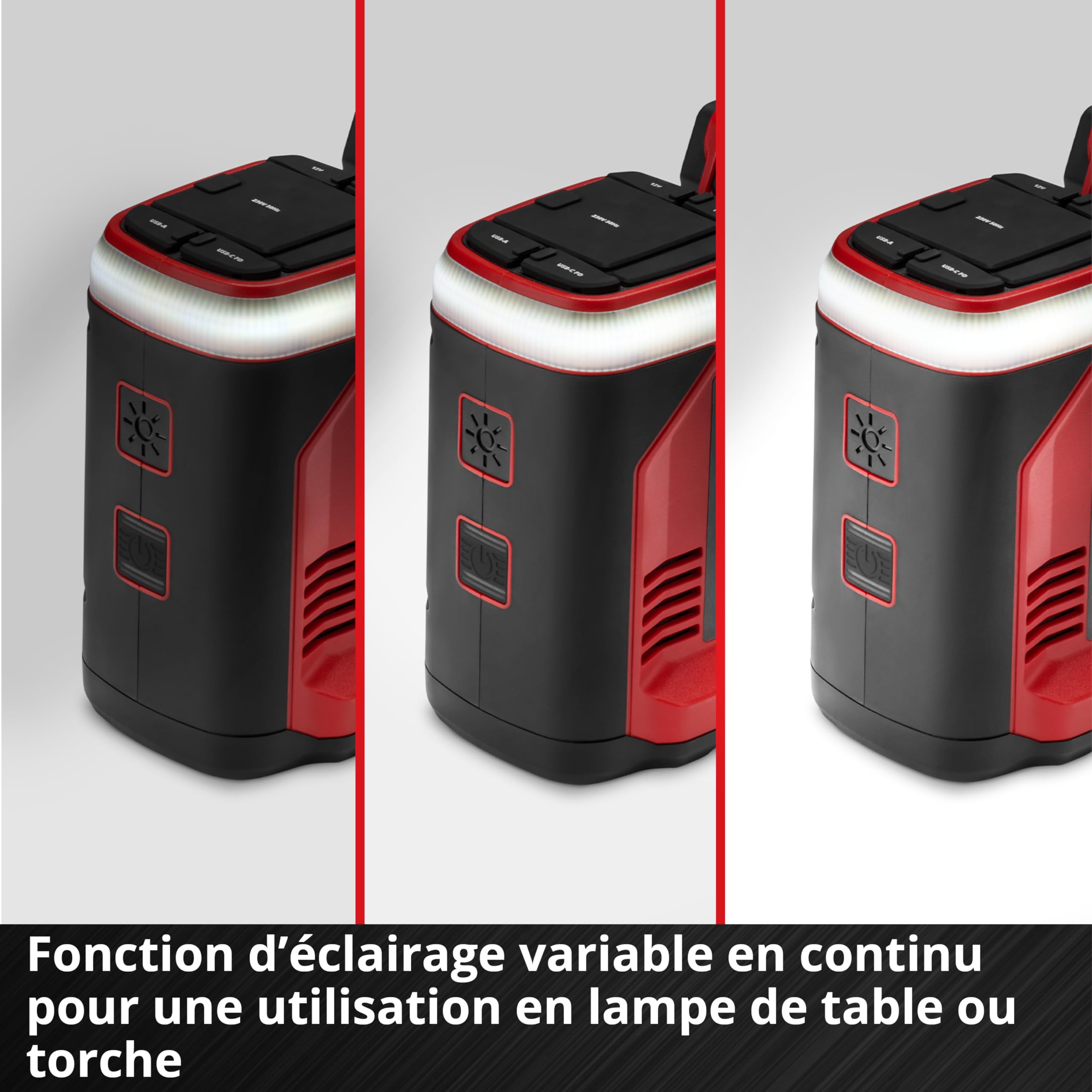 Einhell Station d’énergie Portable Te-ES 18/150/1 Li-C-Solo Power X-Change (18 V, onduleur, Prises 230 V et 12 V, Ports USB-A et USB-C PD, Fonction de Recharge, sans Batterie)