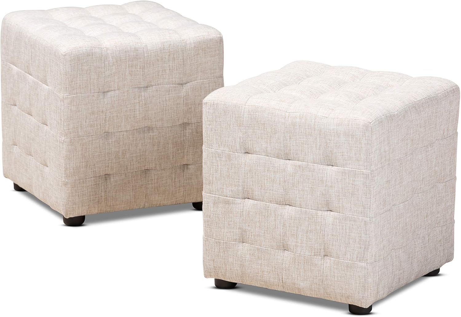 Baxton Studio Ottomans, One Size, Beige