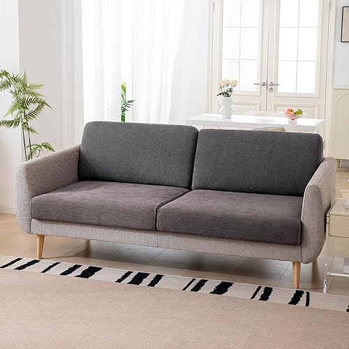 Miniatura 2 de WEYOND Fundas de cojín grandes para respaldo y respaldo súper elásticas para sofá de 2 cojines, fundas de cojín para respaldo de sofá, fundas de