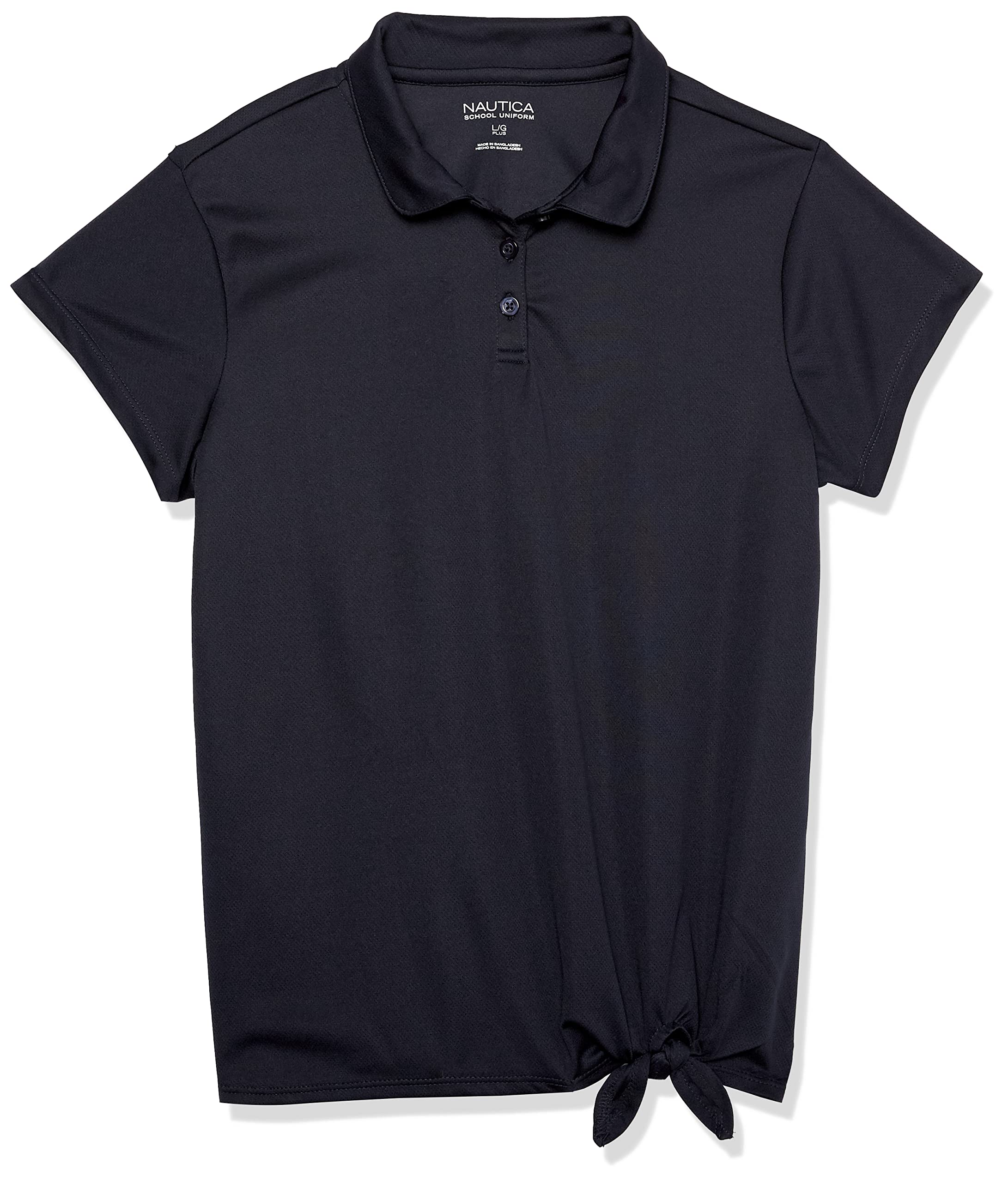 Nautica Girls' Short Sleeve Performance Polo