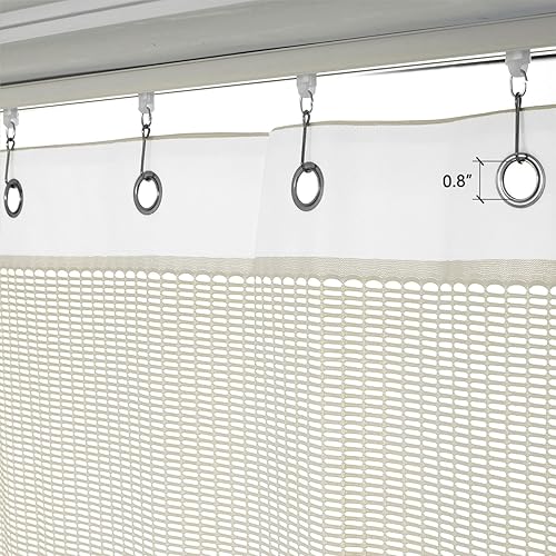 Miniatura 2 de cololeaf Cortina de hospital con ojales de níquel de 12 pies de ancho x 7 pies de alto, cortinas médicas para cubículo, cortina de privacidad en