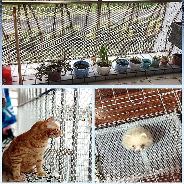 Foto 6 de 7 de Red Gatos Cercas de Plástico, Red de seguridad para niños Anticaídas