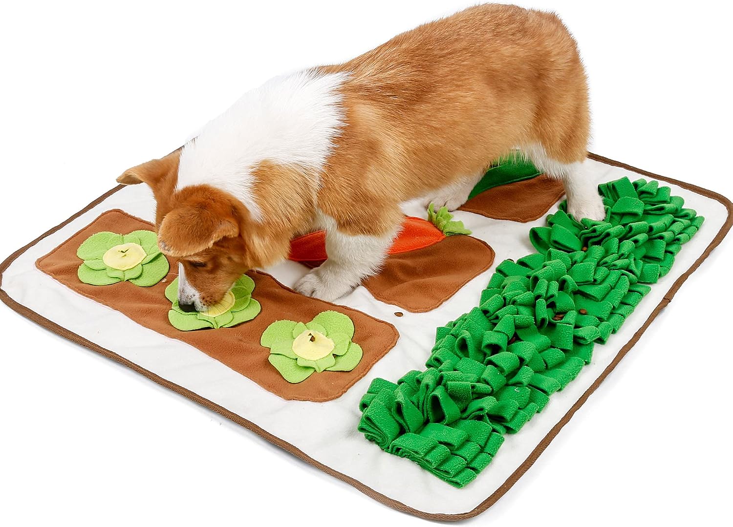 Snuffle Mat for Dog - “Farm”Sniffer mat Encourage The Natural Foraging Skills of Cats and Dogs，Used for Training and Stress Relief, Green (O)