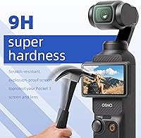 Vista 4 de DJI Osmo Pocket 3 Protector de pantalla, resistente a los arañazos Ultra-HD de vidrio templado LCD y protector de lente para DJI Osmo Pocket 3, kit