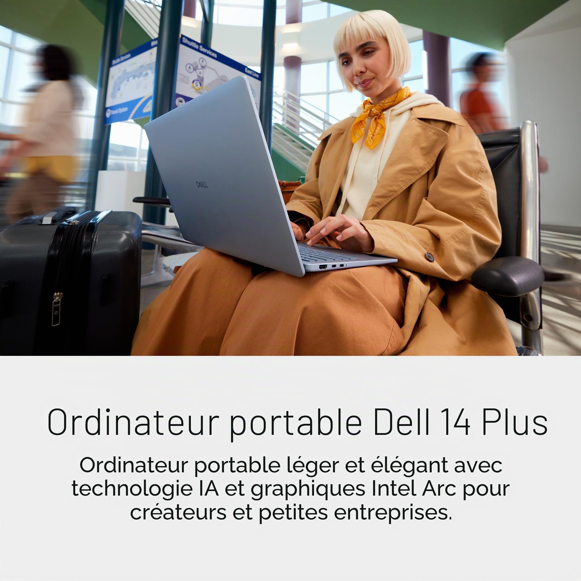 Dell 14 Plus Ordinateur Portable DB14250, 2.5K, Intel Core Ultra 7 258V