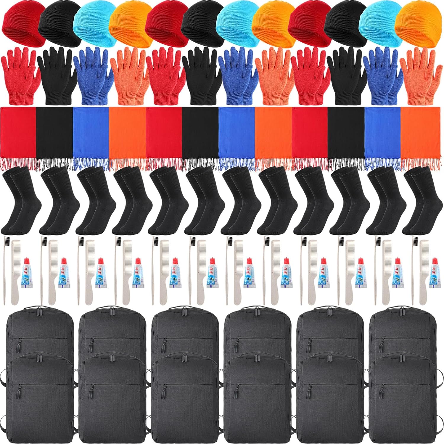 Panitay 12 Sets Homeless Care Package Supplies Bulk Include Travel Size Toiletries