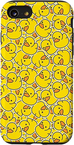 Funda para iPhone SE (2020)  7  8, diseño de pato, color amarillo
