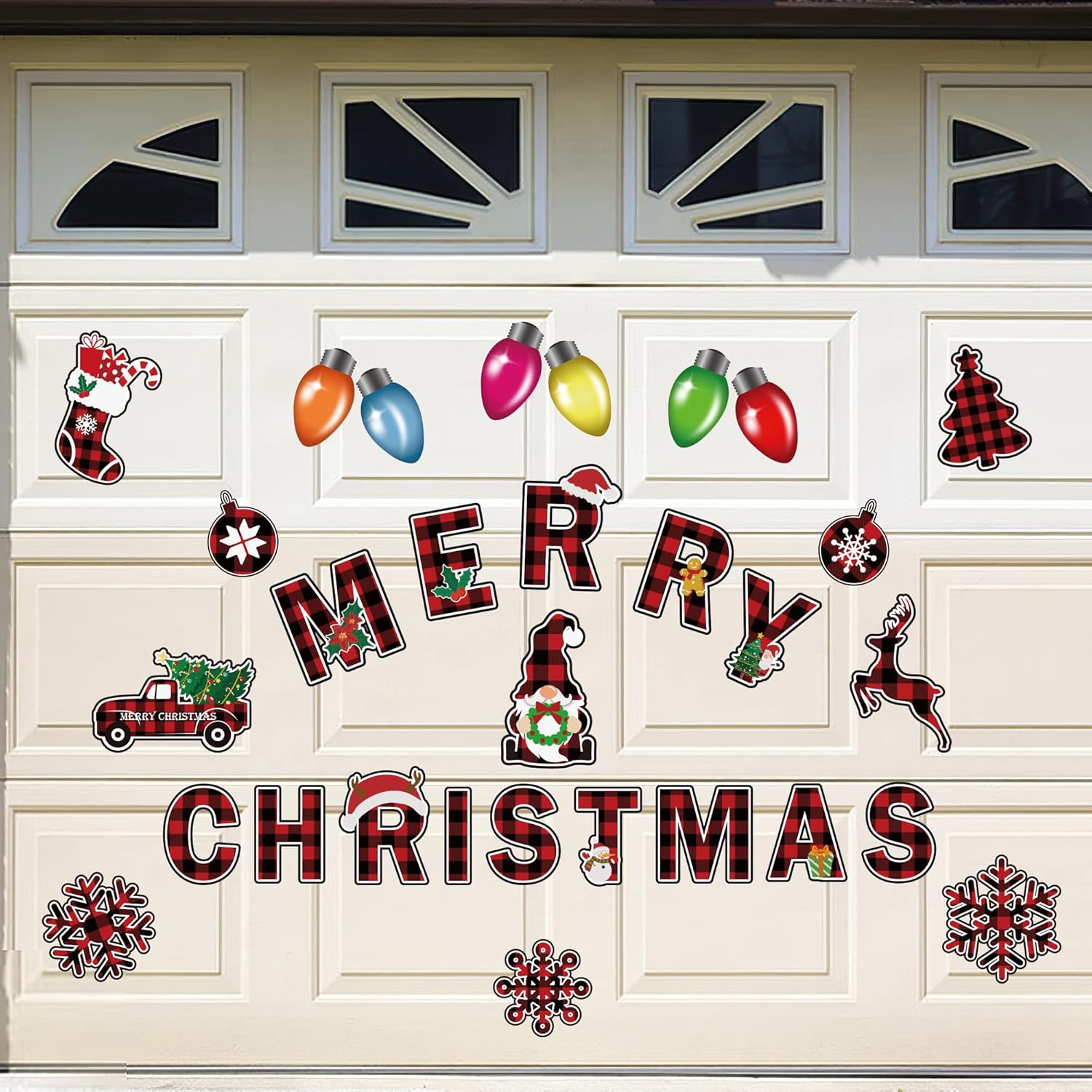 30 Pcs Christmas Garage Door Christmas Garage Door