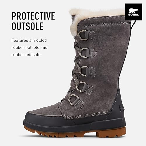Miniatura 3 de Sorel - Botas invernales, impermeables y altas con aislamiento, cuello de piel sintética y de estilo Tivoli IV para mujer