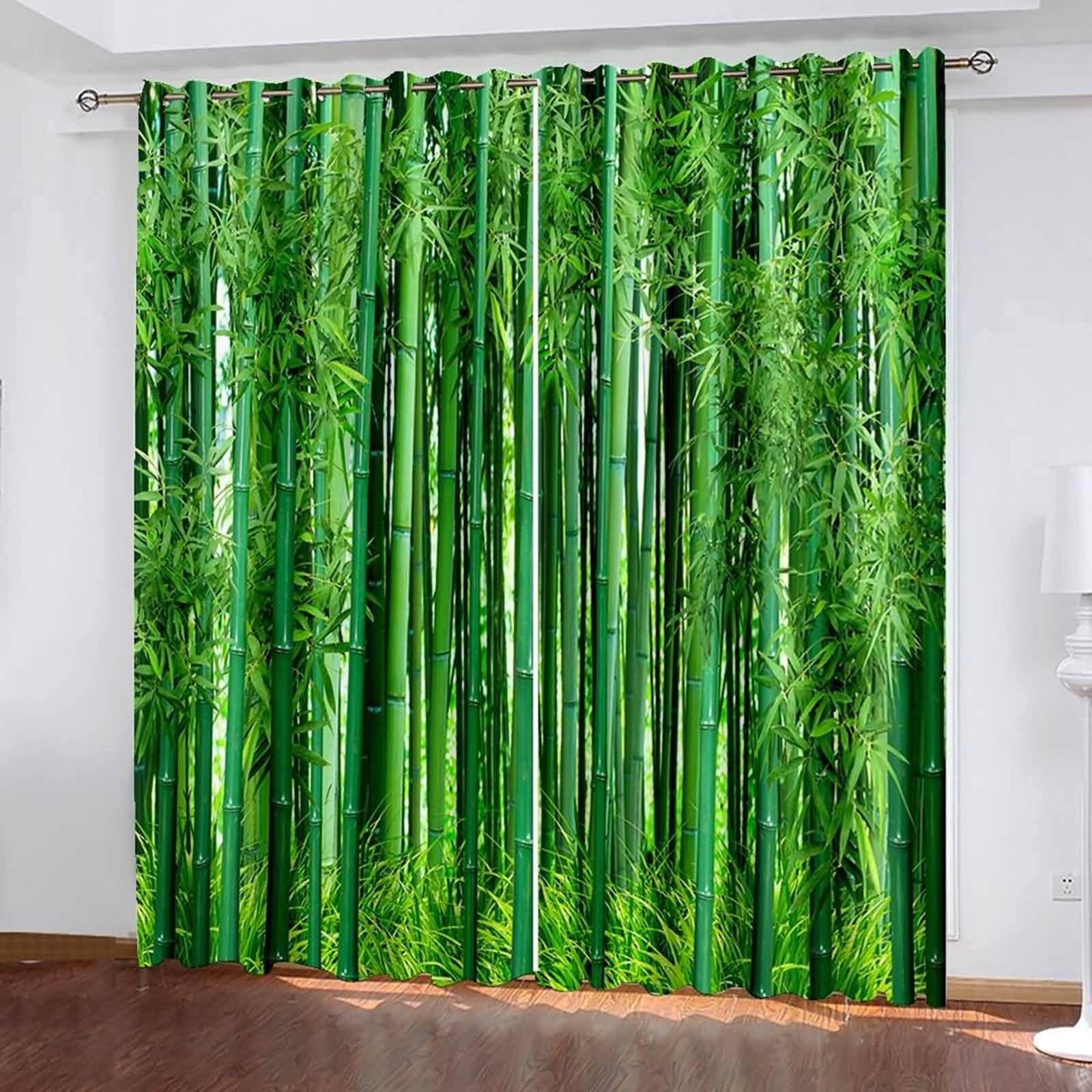 Zasłony wiejskie do salonu, 132 x 183 cm drzewo i liście zaciemnienie pokoju i oszczędność energii do sypialni/kuchni, zielone