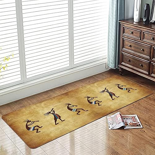 Miniatura 3 de Alfombra de pasillo larga rústica del suroeste para pasillo, alfombra de área rectangular de nativos americanos del suroeste nativo americano,