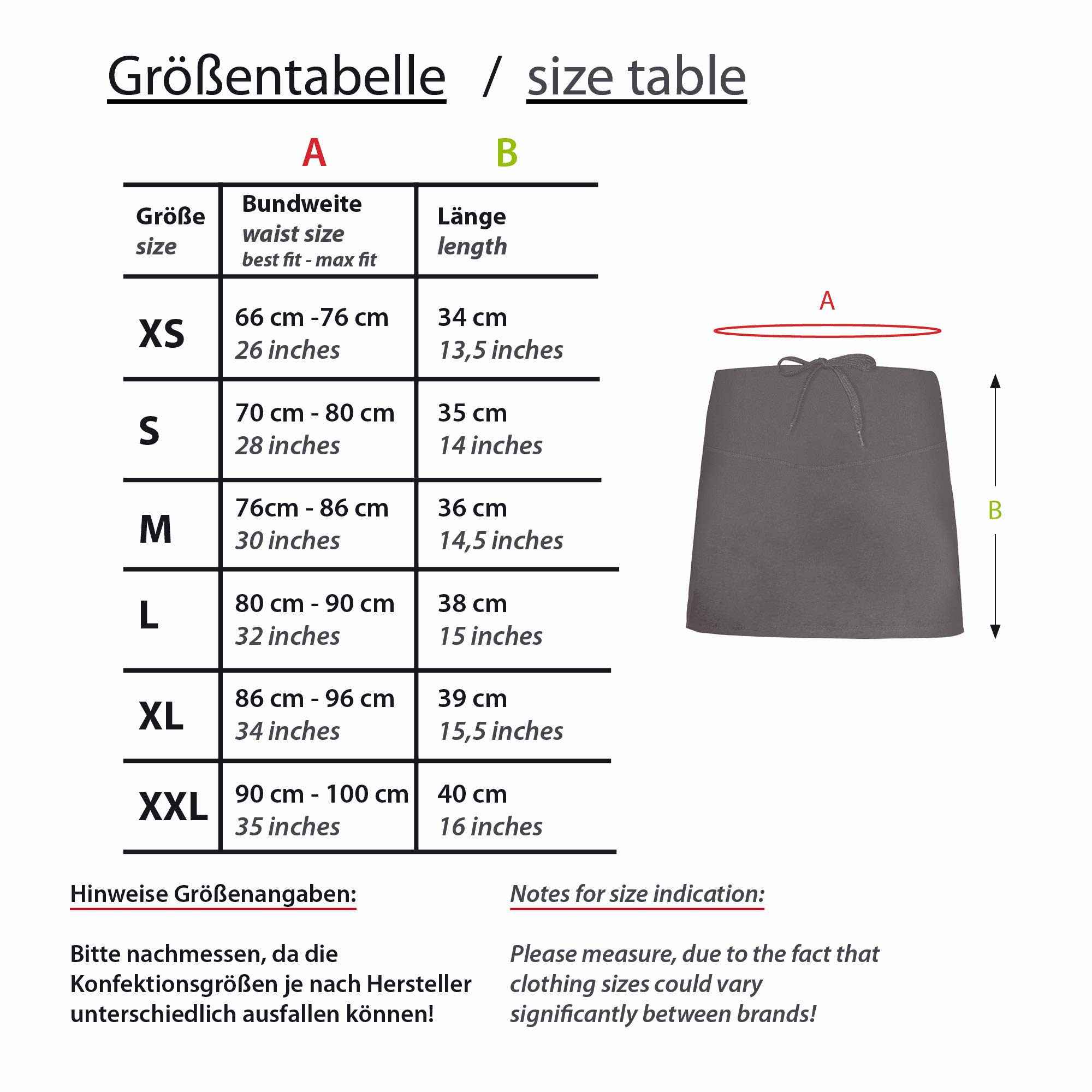 Formbelt® - Variosports Skirt Sports Falda Deportiva para Mujer Integrado para Guardar teléfonos móviles de hasta 6,5", Llaves, pañuelos - Running, Yoga, Fitness, Gym, Negro L