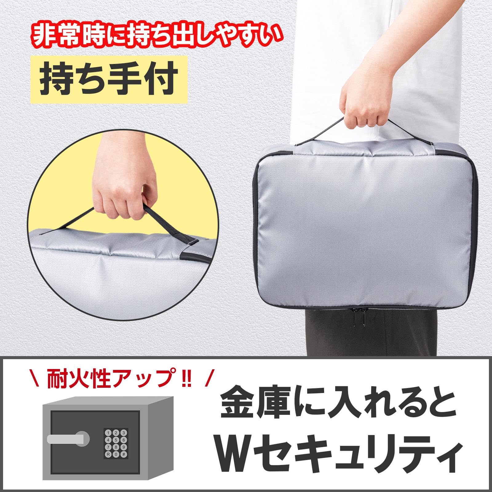 Amazon.co.jp: コモライフ 防炎保管袋 ボックスタイプ (A4サイズ) 防災