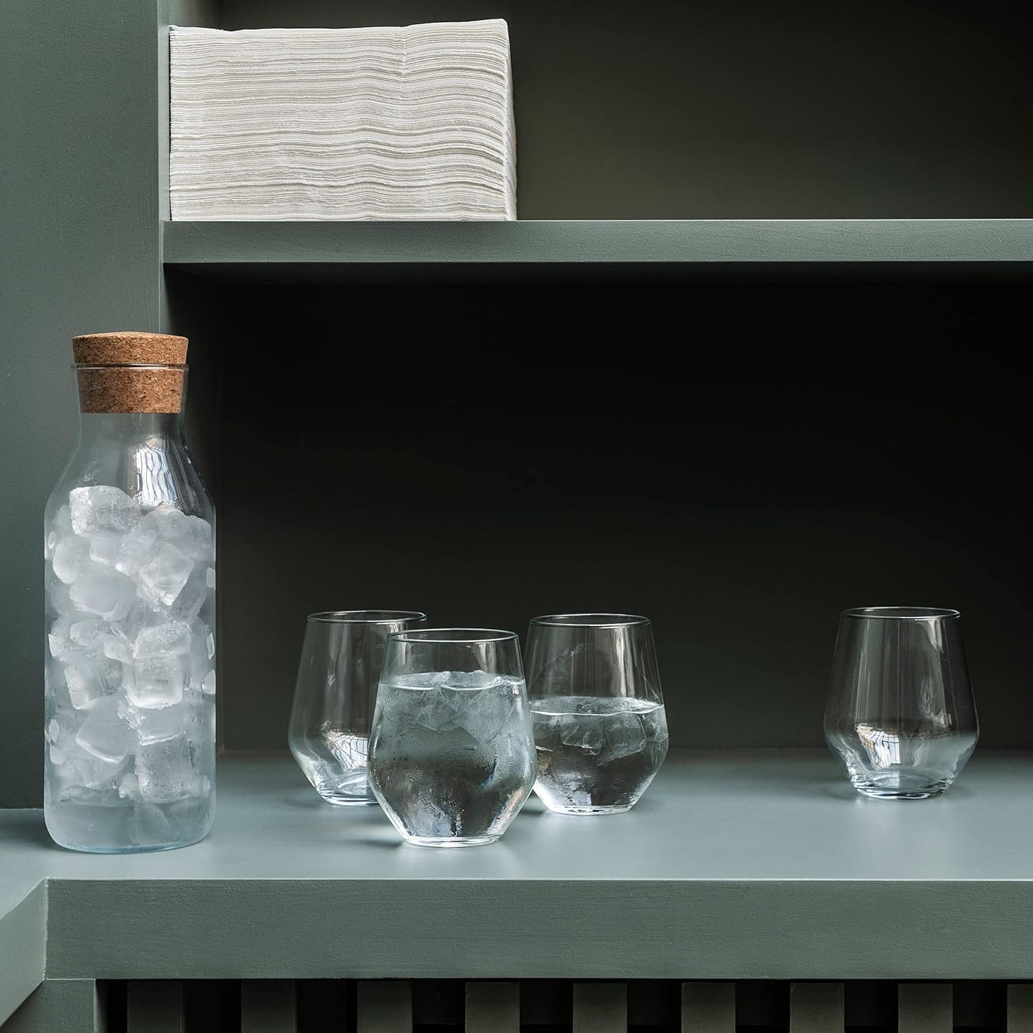 365+ Carafe with Stopper, Clear Glass/Cork, 1 Liter