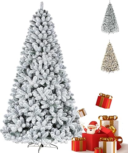 Miniatura 1 de Árbol de Navidad artificial preiluminado de 7 pies con 350 luces LED adornos rama de PVC 1178 decoración de árbol de Navidad con bisagras para el