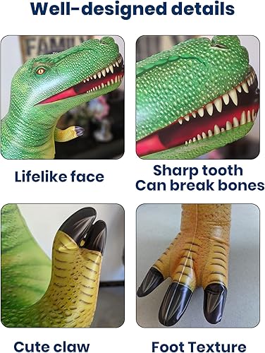 Miniatura 4 de HOHQB Juguetes inflables de dinosaurio jurásico para fiestas de cumpleaños, globos de dinosaurio grandes inflables para decoración de fiesta para