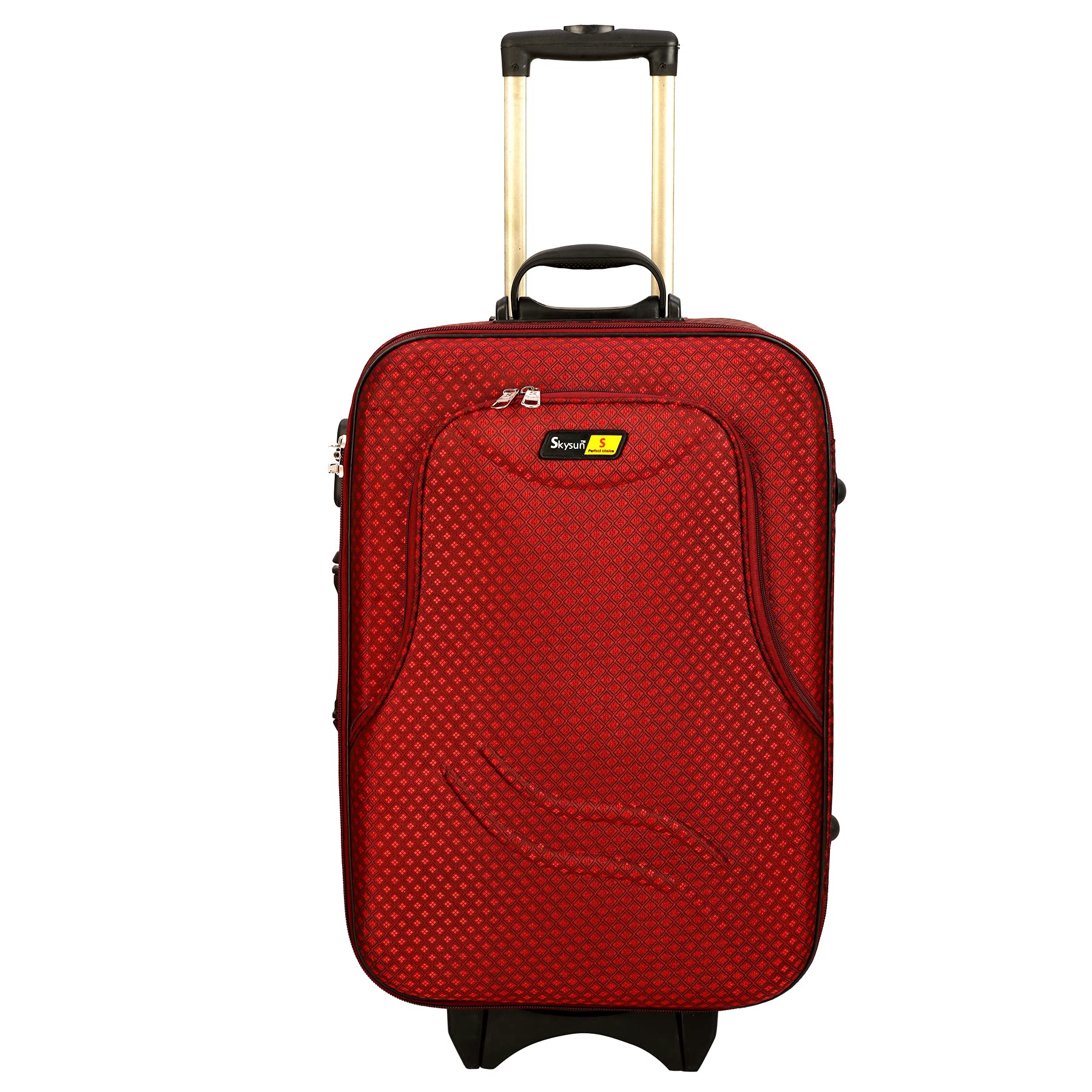 24Inch Lightweight Trolley Bag/Suitcase Bag with Wheels for Men and Women-Number Lock Available (Red)-image-40