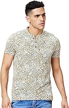 Being Human Olive Regular Fit Round Neck Men's T-Shirt Clothing