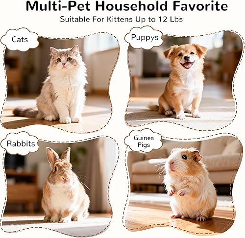 Miniatura 8 de Tempcore - Túnel para gatos con forma de tubo plegable de 3 vías, para interiores, juguete con forma de bola para mirar, para gato, cachorro, Rosa