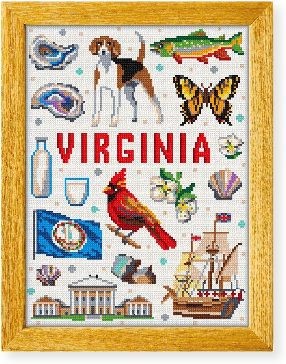 Awesome Pattern Studio Virginia Collection DS1885, Diamond Painting Kit, Diamond Art Kits for Adults, Full Drill 5D Diamond Dots Kits. All Items Included.