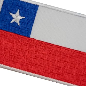 A-ONE 2 PCS Pack- Easter Isand Moai Statue Patch+Chile Flag Badge, Easter Island Souvenir Badge, Travel Souvenir Patch, Luggae Sticker, Iron on Sew on Jeans Jacket Shirts NO.379C