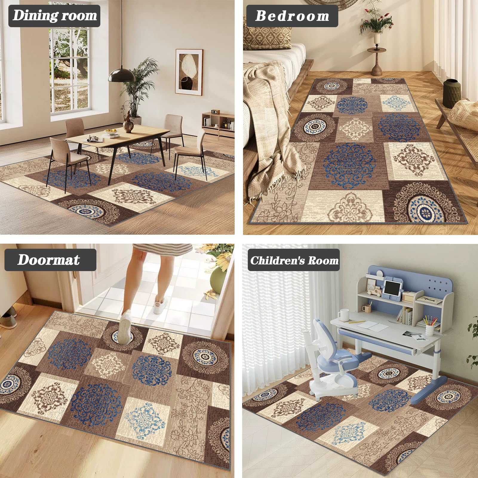 90 x 160 cm Bodenschutzmatte für Hartböden, Schreibtischstuhl Unterlage, Bürostuhl Unterlage Teppich, Computerstuhl Teppiche, Teppich Bürostuhl matten für Laminat, Parkett, Kratzfest Rutschfest