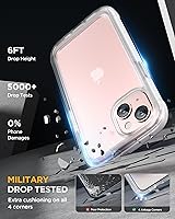 Vista 189 de Miracase Funda magnética para iPhone 14 de 6.1 pulgadas, protector de pantalla de vidrio templado integrado + protector de lente, compatible