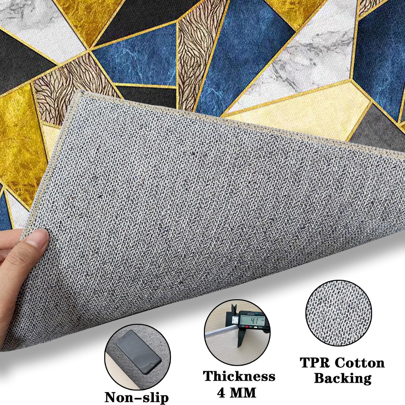 Tappetino Salvapavimento Antiscivolo, Tappeto per Sedia Ufficio per per Pavimenti in Legno Duro, Tappeto Gaming pavimento, Tappetini di Protezione per Pavimento per Parquet e Laminato 80 x 120 cm