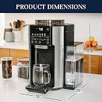 De'Longhi True Brew Machine à café à goutte, broyeur intégré, portion unique, 8 oz à 24 oz, café chaud ou glacé, acier inoxydable, CAM51025MB