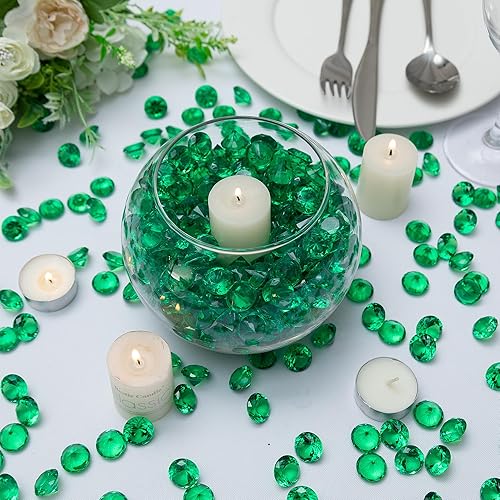 Miniatura 10 de AiFanS Relleno de jarrón para centros de mesa, Home Deco 300 cuentas de relleno de jarrón de 34 pulgadas, canicas de diamante para jarrones, color