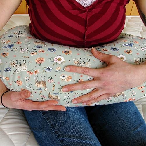 Miniatura 3 de Fundas de almohada de lactancia de cabra con diseño floral bohemio para niños y niñas, diseño de cabras de granja, flores retro, fundas de guardería