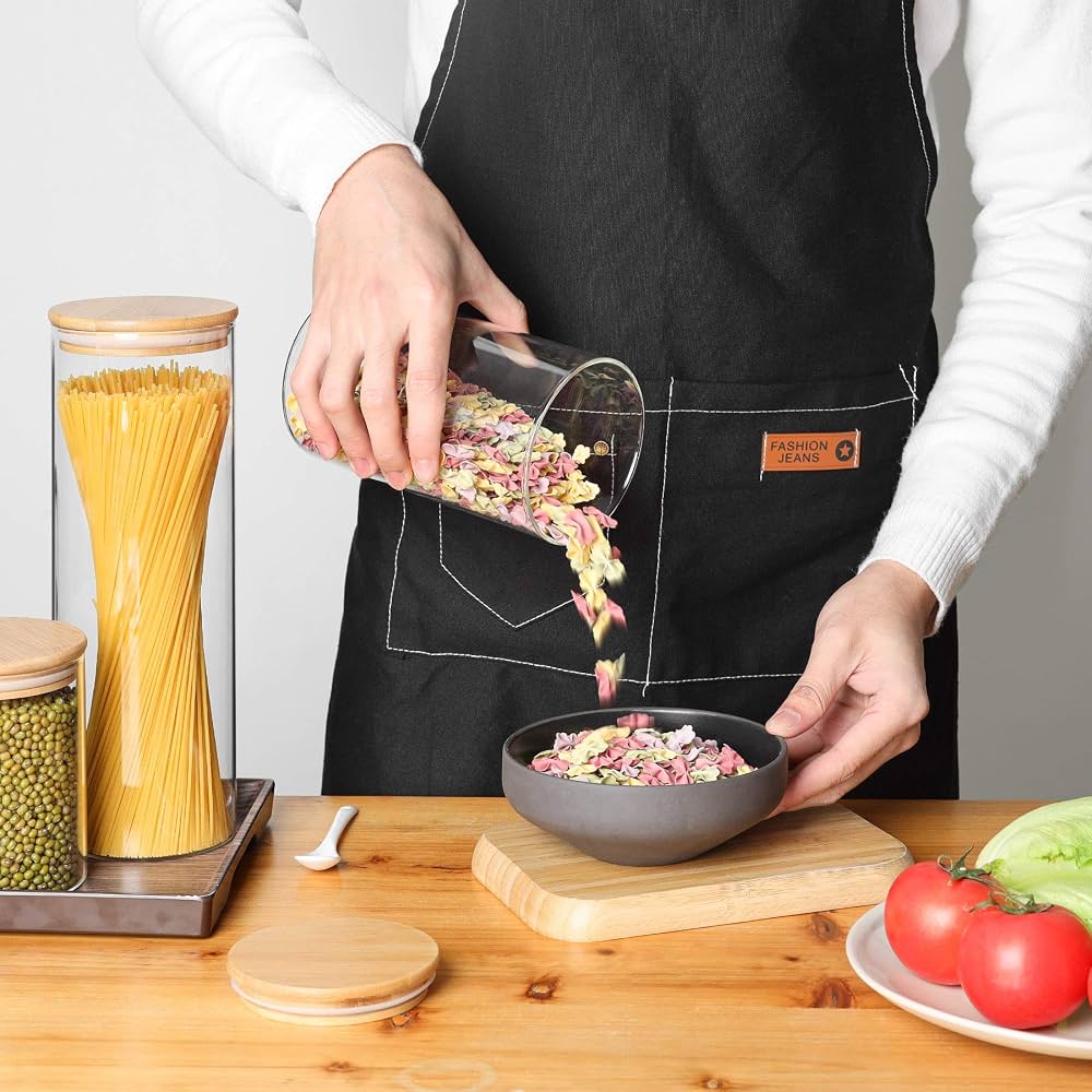 Amazon｜ガラスキャニスター 密閉 2000ml パスタケース パスタ保存容器