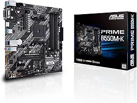 Placa Mae Asus Prime B550M-K AM4/DDR4/VGA/DVI/HDMI/M2/mATX