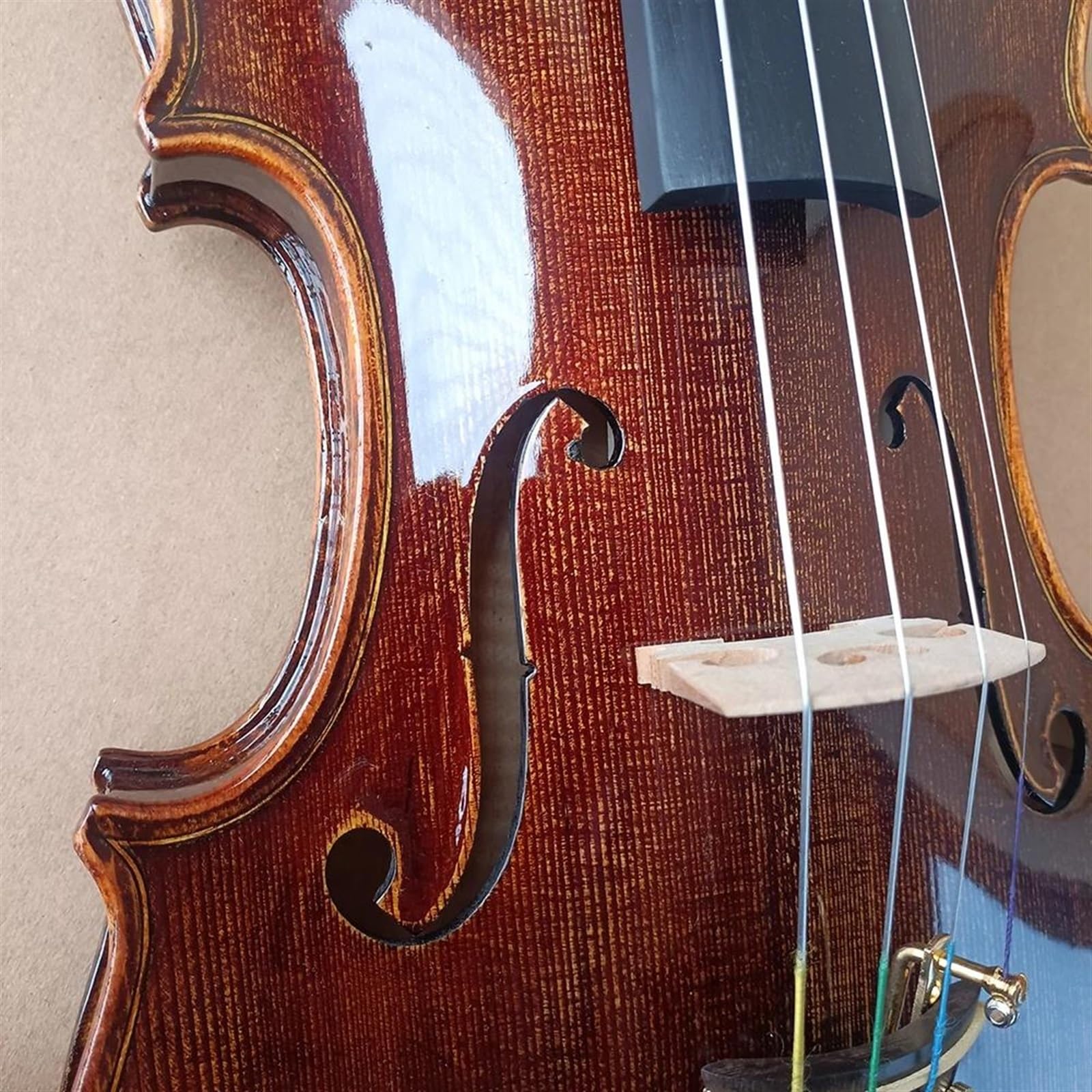 Violine Violine 4/4 Dunkelbraun Farbe Professionell