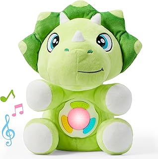 JOYIN Musical Dinosuar Plush Baby Toy, Stuffed Animal with Music & Light...