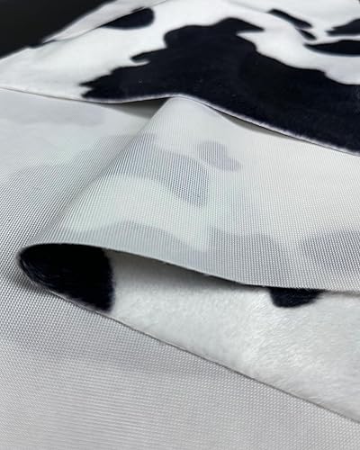 Miniatura 2 de Tela de velboa ultra suave con estampado de vaca de pelo corto, 58 pulgadas, vendido por The Continuous YardIdeal para mantas, sudaderas, juguetes,