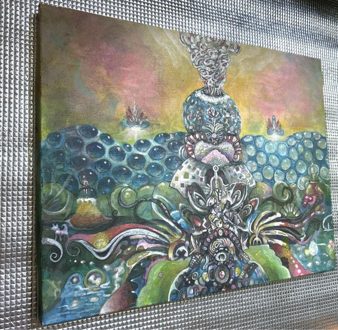 クジャクと地球　アクリル画　絵画 Amazon.co.jp: クジャクと地球 アクリル画 絵画 : おもちゃ