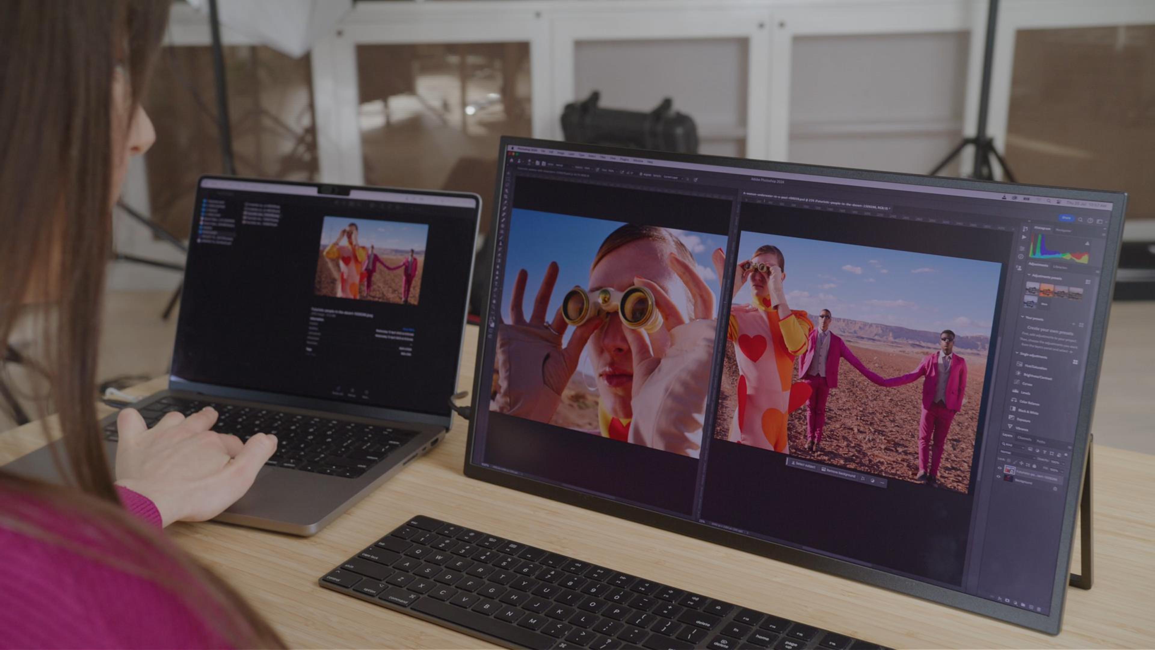 Amazon.co.jp: EVICIV QLED モバイルモニター 2K 22インチ 大画面