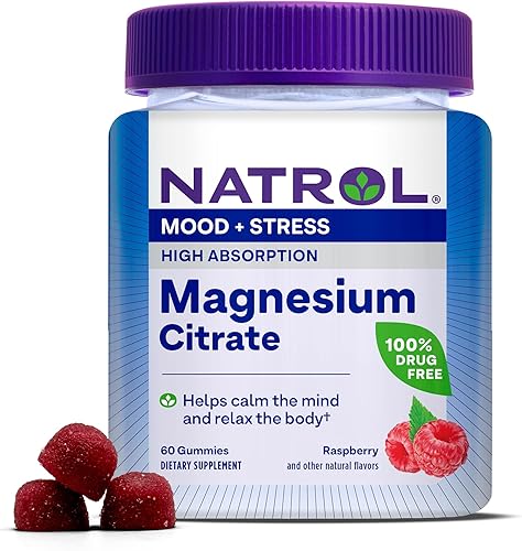 Miniatura 1 de Natrol Citrato de magnesio para el estado de ánimo + estrés, 330 mg, suplemento dietético para el estado de ánimo y apoyo ocasional del estrés, 60