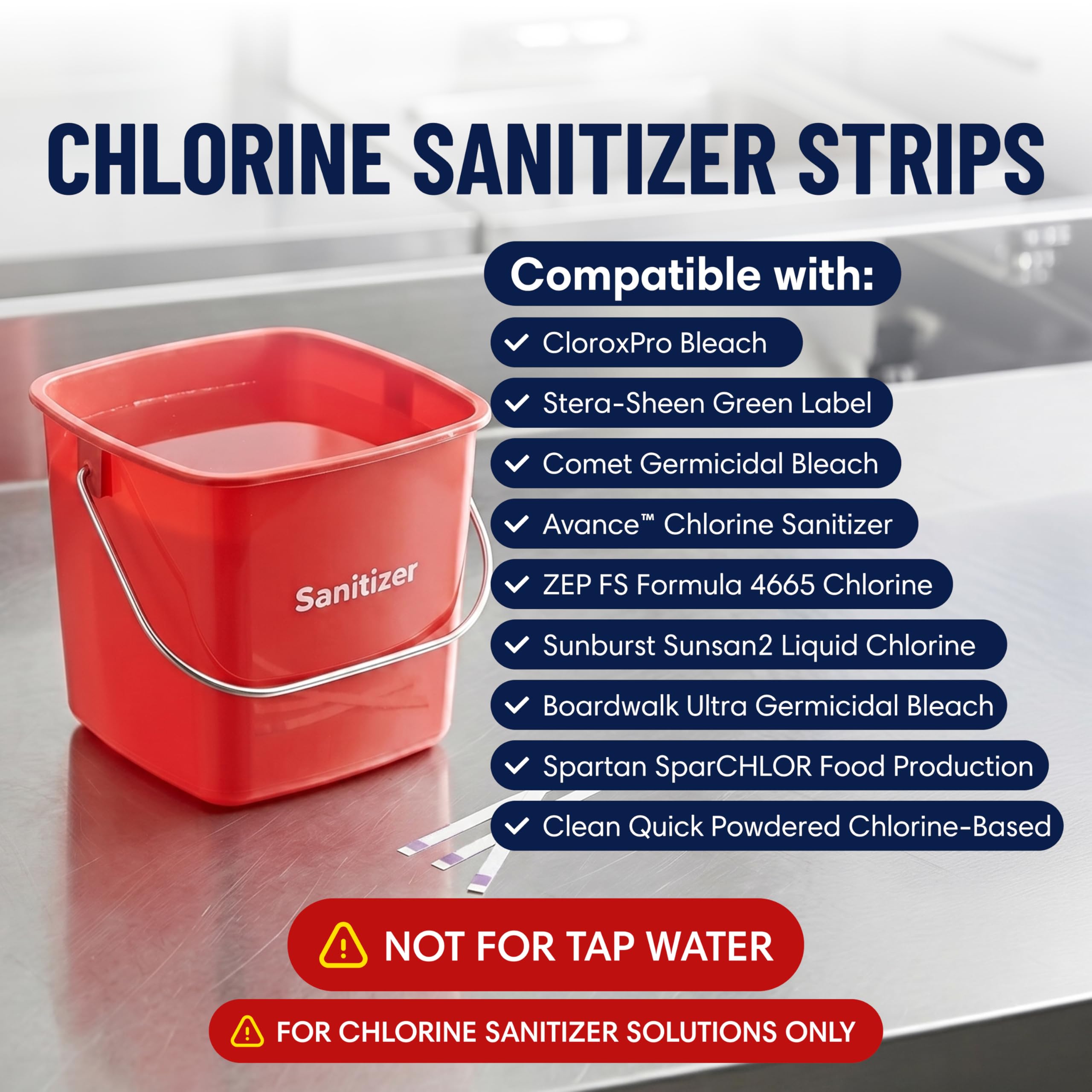 FryOilSaver Sanitizer Test Kit Combo, 100x QR5 & 100x Chlorine Test Strips — Amazon image 4