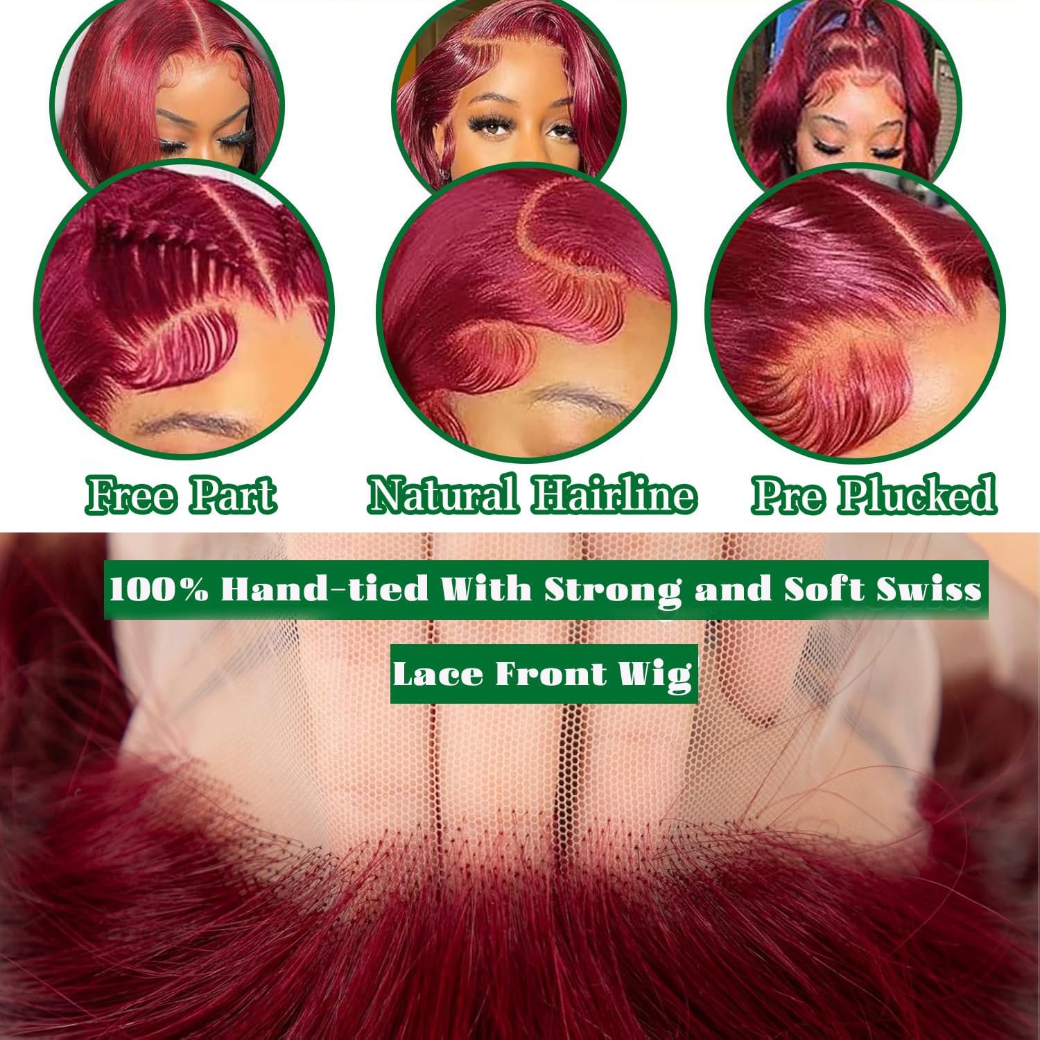 26 Inch 99J Burgundy Wig Human Hair 13x6 Body Wave Lace Front Wigs 180% Density Red Wine Glueless Wigs Pre Plucked for Women