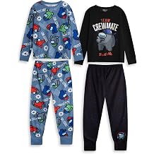Among Us Crewmates Boys Multi-Pack of 2 Long Sleeve Pyjama Set | TEAM CREWMATE & Trust Me Sleepwear