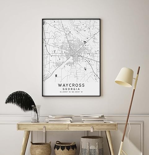Miniatura 8 de Mapa de Waycross, Georgia, Light 2 (18x24)