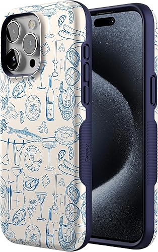 Vista 338 de Casely Funda para iPhone 15 Pro Max Jardín Secreto Flores mixtas Funda atrevida Compatible con MagSafe y botón de acción Secret Garden