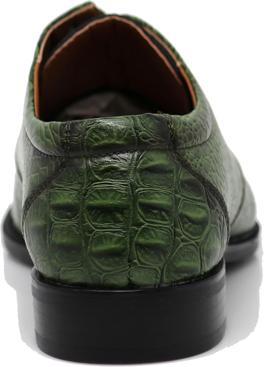 Gator3N Men's Alligator Crocodile Print Oxfords Fashion Lace Up Dress Shoes