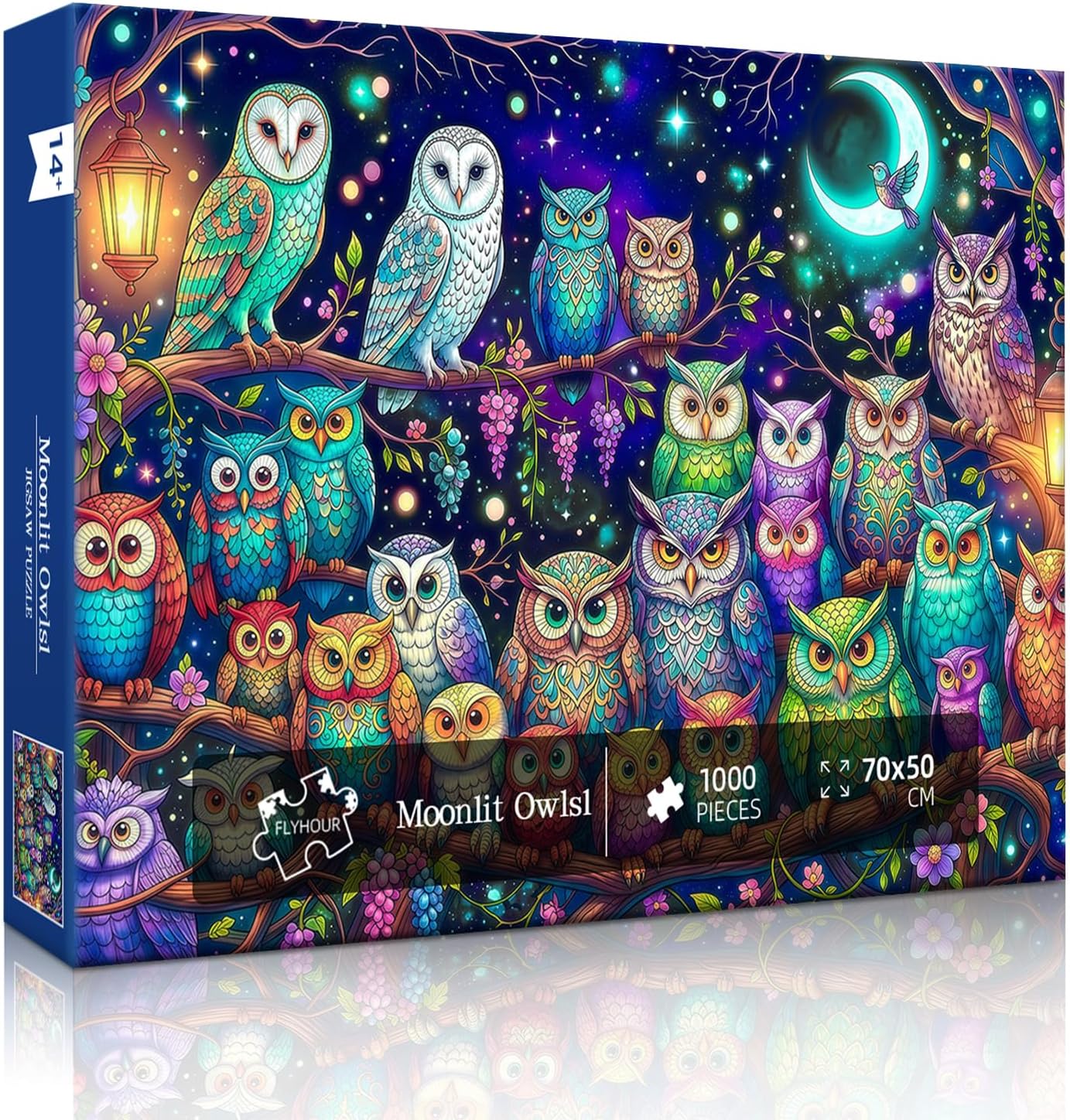 Moonlit Owls Puzzles for Adults 1000 Pieces image 4