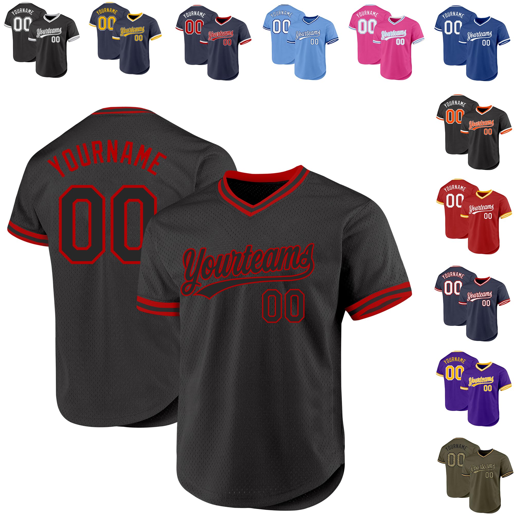 Fanscustom Custom Throwback Baseball Jerseys Personalized Stitched Retro Pullover Sports Uniforms Shirts for Men Women